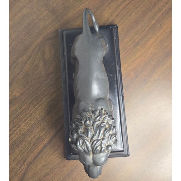 Majestic Standing Lion Statue Figurine - Heavy Faux Bronze Resin Doorstop 10" - Picture 8 of 13